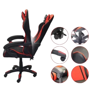 Scaun gaming havit gc919, pvc piele, negru | roșu Thumbnail 14