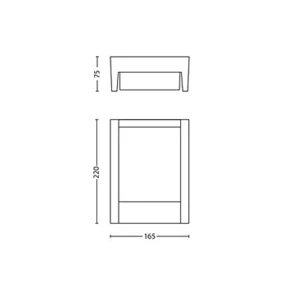 Aplică led arbour 6 w led 600 lm 220 - 240 v ip44 philips Thumbnail 3