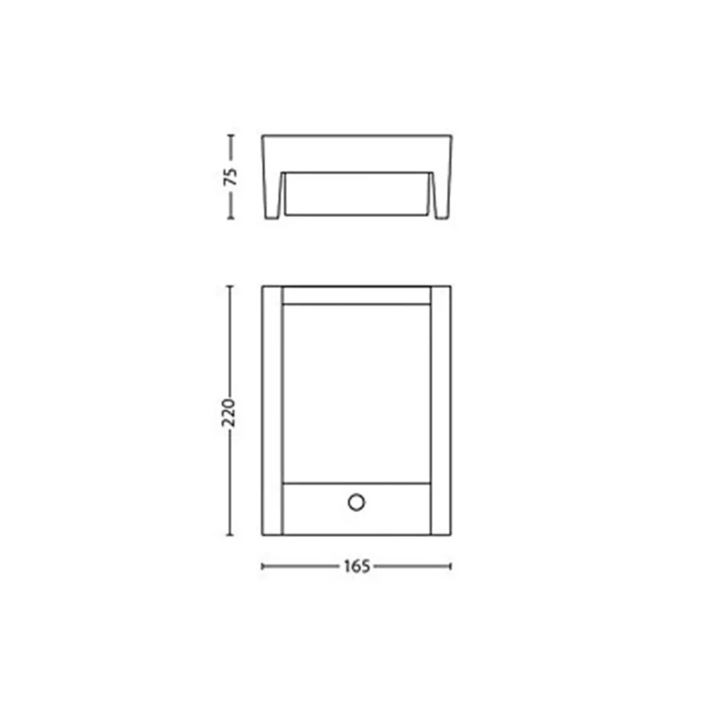 Светодиодный светильник с датчиком arbour 6 вт led 600 лм 220 - 240 в ip44 philips 3
