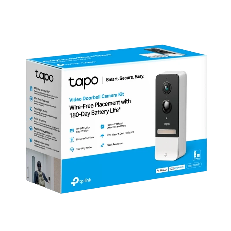 Дверной видеозвонок tp-link tapo d230s1, белый 2