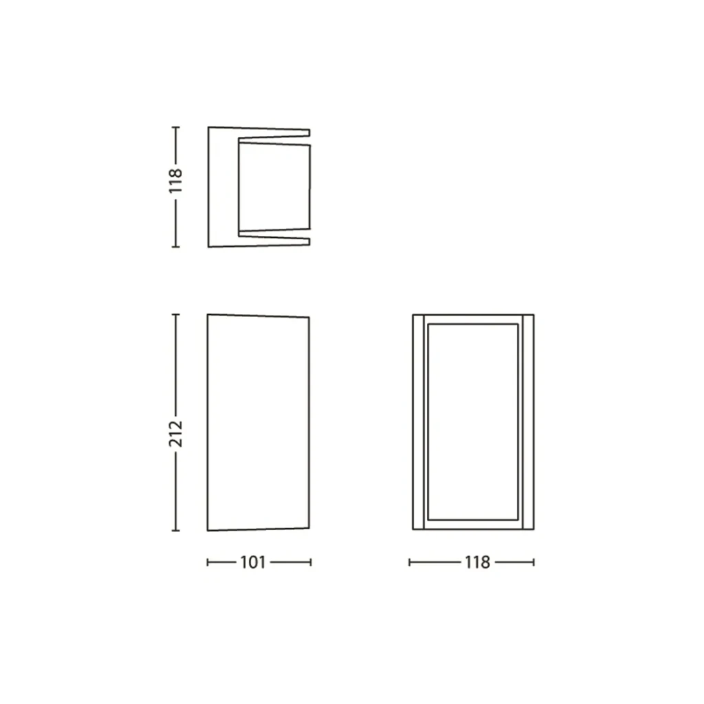 Настенный светильник bridge 42 вт e27 220 - 240 в ip44 philips 3