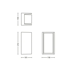 Настенный светильник с датчиком bridge 42 вт e27 220 - 240 в ip44 philips Thumbnail 4