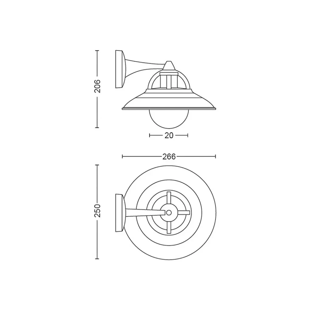Aplică cormorant 42 w e27 220 - 240 v ip44 philips 2