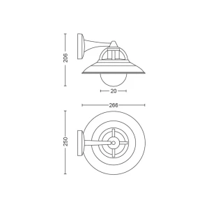 Aplică cormorant 42 w e27 220 - 240 v ip44 philips Thumbnail 2