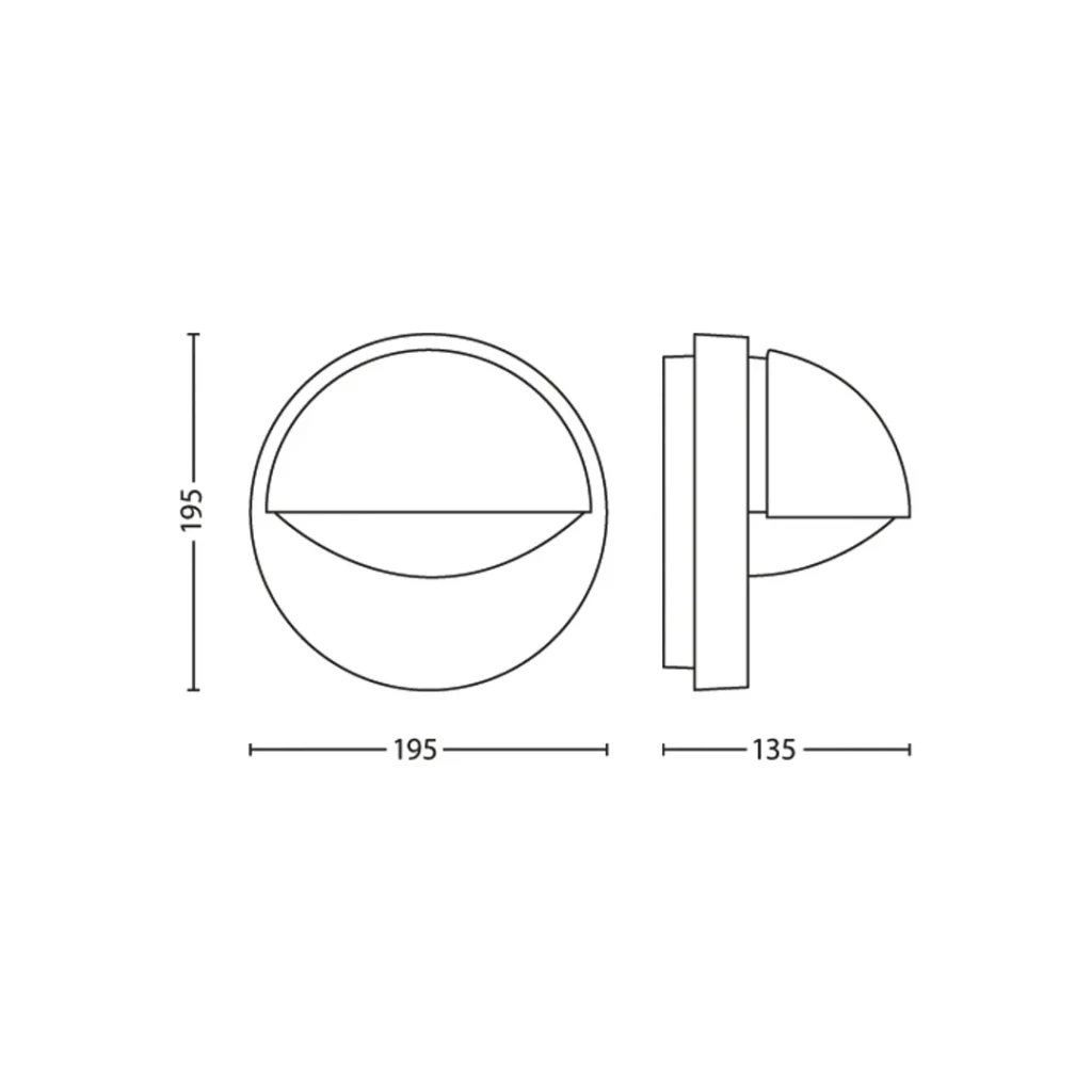 Настенный светильник june 42 вт e27 220 - 240 в ip44 philips 3