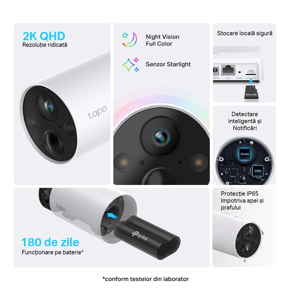 Tp-link tapo c420s1, 4mpix, outdoor battery powered security camera kit 4