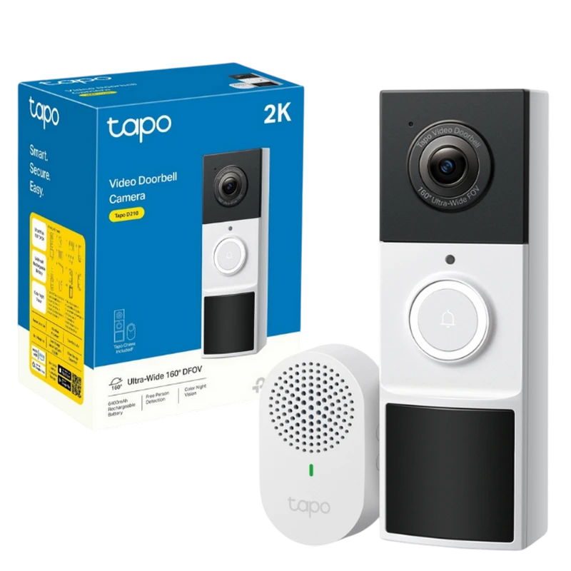 Дверной видеозвонок tp-link tapo d210, белый 2