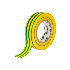 Изолента kr-09-2207 0.13 x 19 мм / 25 м жёлтый/зелёный kranz