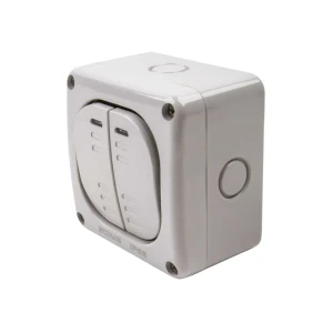 Întrerupător dublu cap scară 137.5221 10 a 250 v gri scame