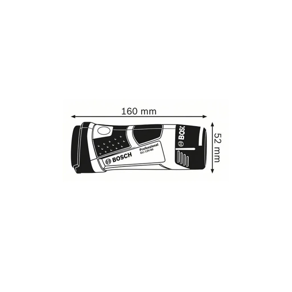 Фонарик bosch gli 12v-80 1 вт 80 лм 12 в без аккумулятора 3