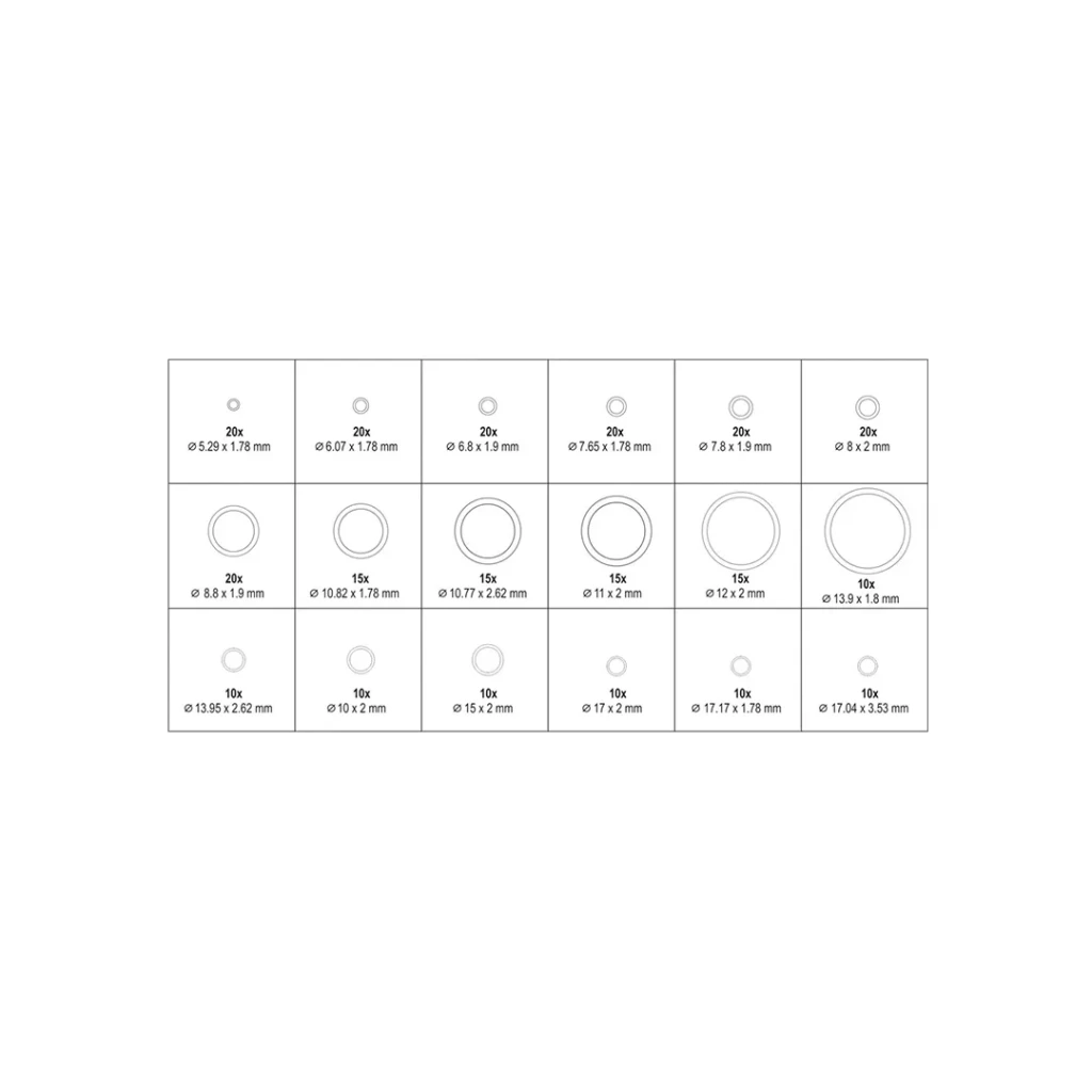 Set de inele de ermetizare yt06879 yato 3