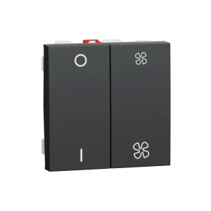 Переключатель управления вентилятором unica studio 10 a 230 в антрацит schneider-electric