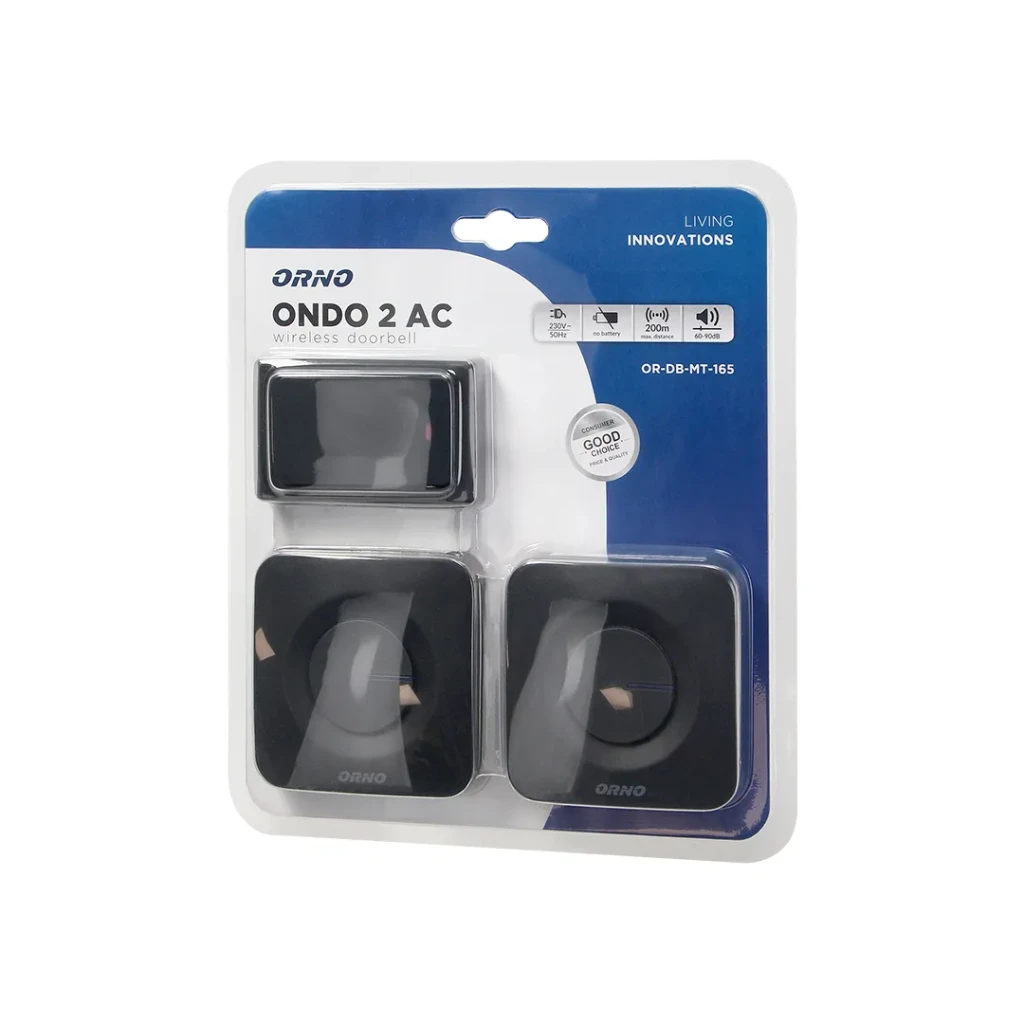 Sonerie fără fir orno ordbmt165 230 v ip44 2