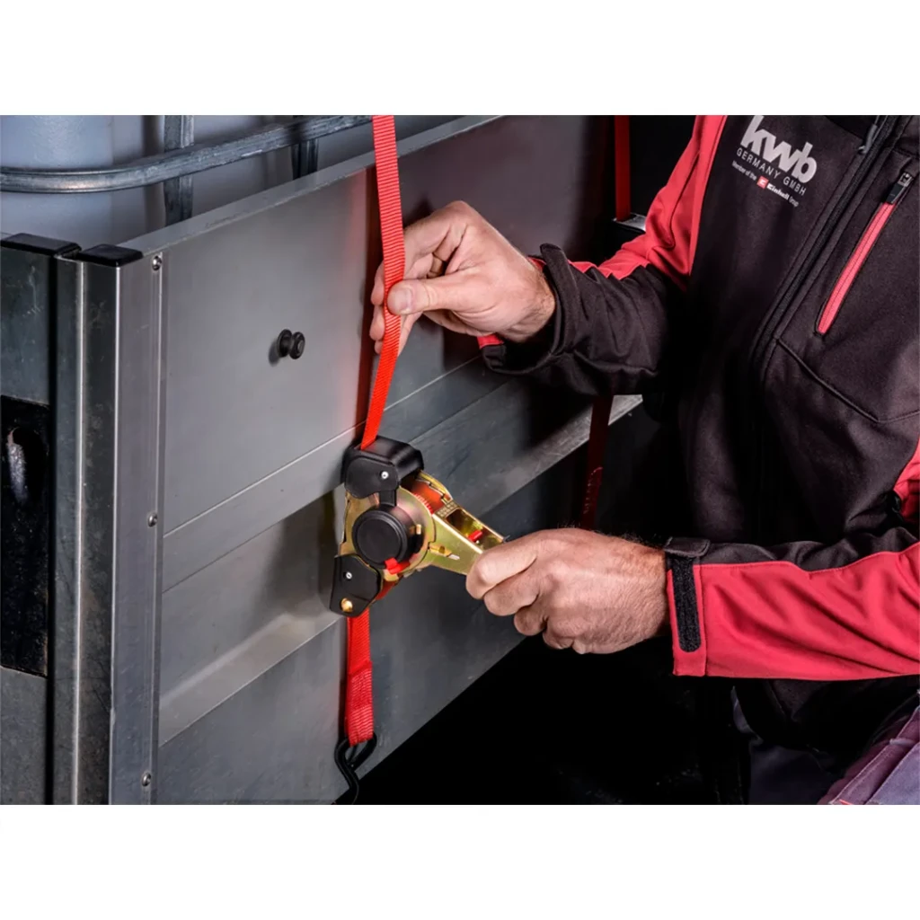 Curea pentru fixare cu auto-strângere 4 m x 38 mm 500 kg kwb 4