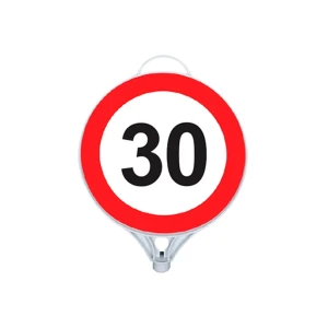 Indicator rutier rotund viteza maxima 30 km/oră 28 x 39 cm roşu/negru mfk
