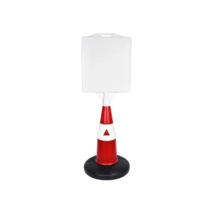 Stâlp indicator cu panou 40 x 125 / 45 x 50 cm alb/roșu mfk