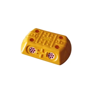 Светоотражающий индикатор с 4 точками разграничения дороги 9 x 13 x 3 см жёлтый mfk Thumbnail 1