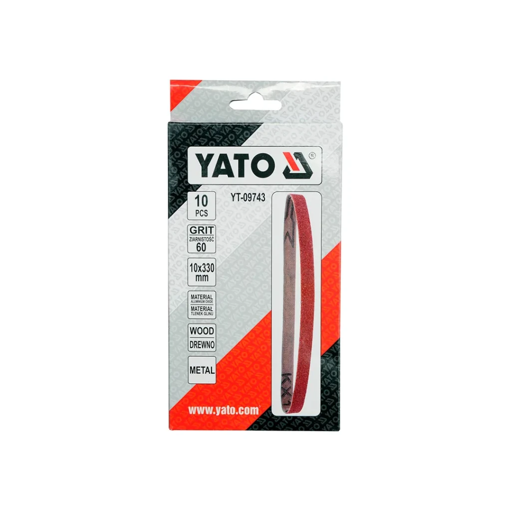 Bandă abrazivă p60 330 x 10 mm 10 buc. yato 2