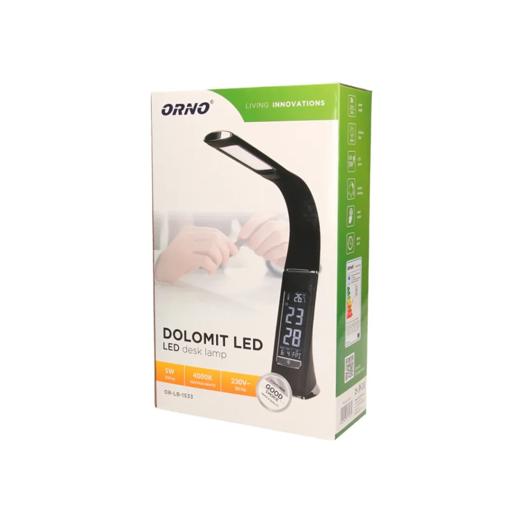 Настольная лампа dolomit 5 вт 220 - 240 в smd чёрный orno 3