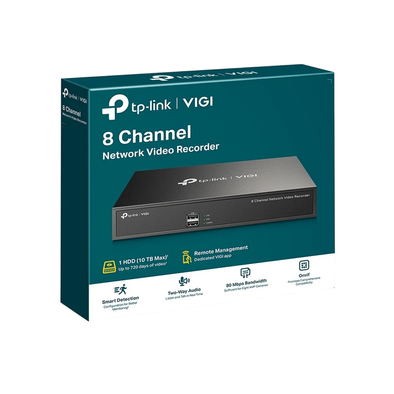Видеорегистратор tp-link vigi nvr1008h, чёрный 8