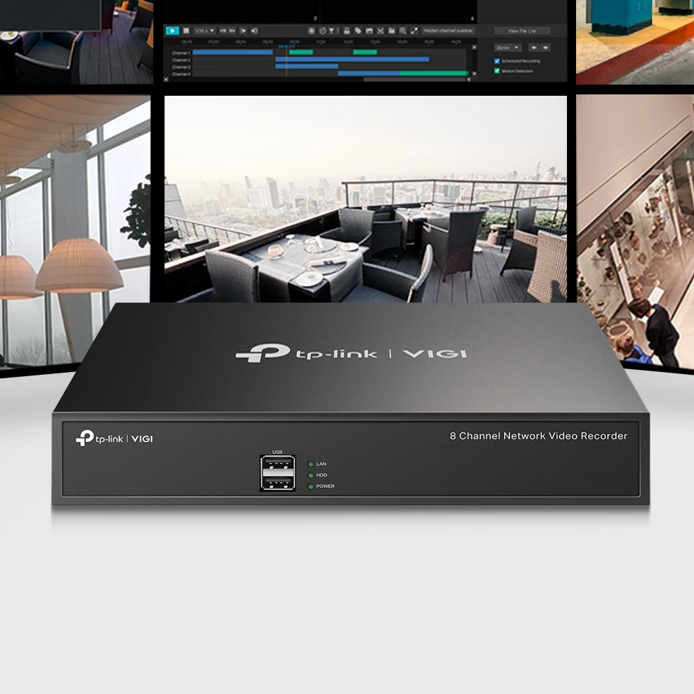 Видеорегистратор tp-link vigi nvr1008h, чёрный 7