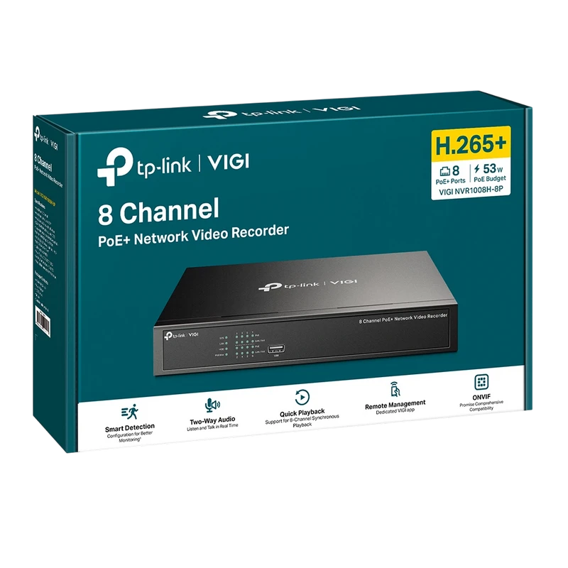 Înregistrator video tp-link vigi nvr1008h-8p, negru 3