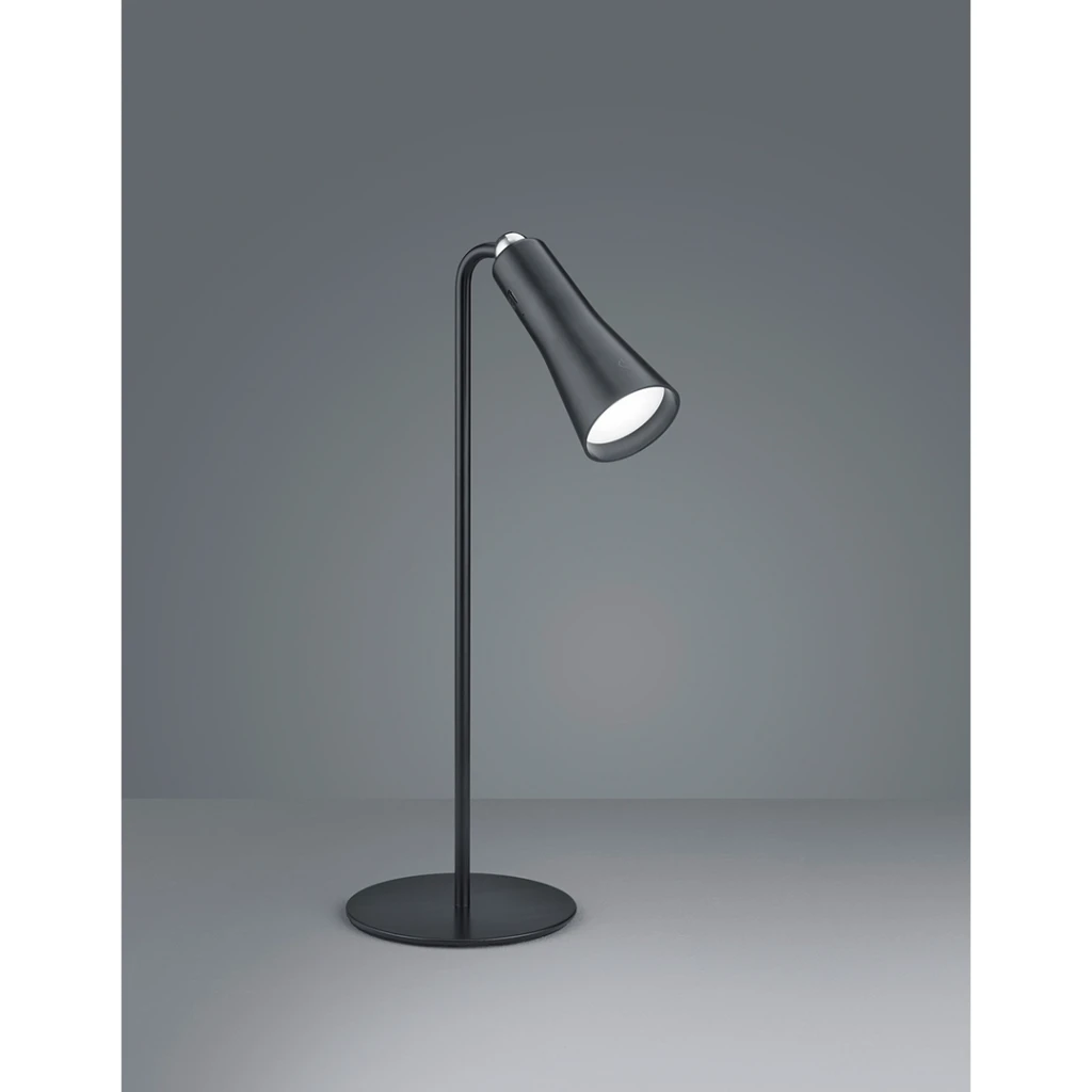 Настольная лампа maxi 2 вт 220 - 240 в led матовый чёрный металл trio 2