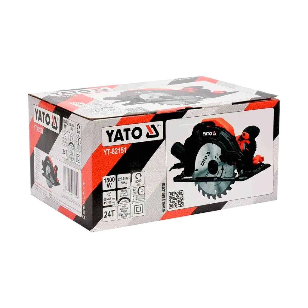 Fierăstrău circular yato yt82151 1500 w 220 - 240 v 5500 rot/min 3