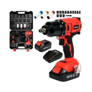 Mașină de înşurubat cu impact yt82807 700 nm 2 x 3 ah 18 v 0 - 2600 rot/min yato