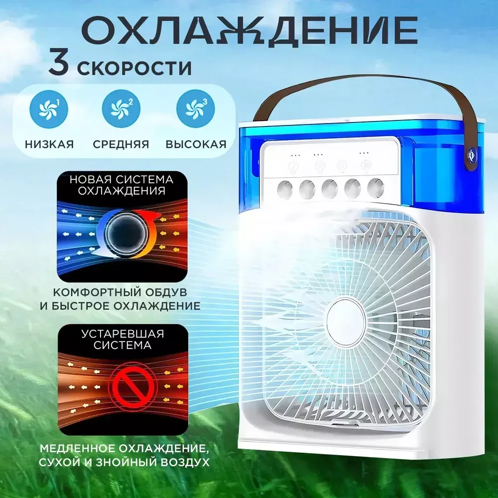 Ventilator cu umidificator aer 4în1 iluminare rgb (mg1224) 5