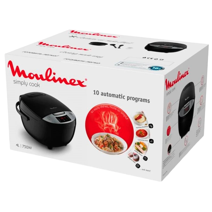 Мультиварка moulinex mk611832, чёрный 6