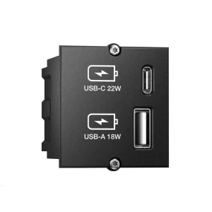 Розетка usb 5 в чёрный bachmann