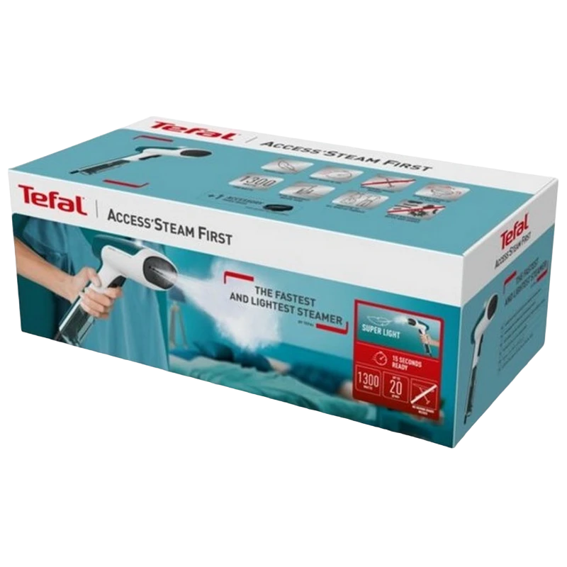 Вертикальный отпариватель tefal dt6131e0, белый | бирюзовый 5