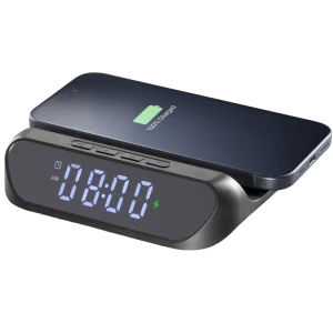 Ceas cu alarmă Cellularline Smart Clock, Negru