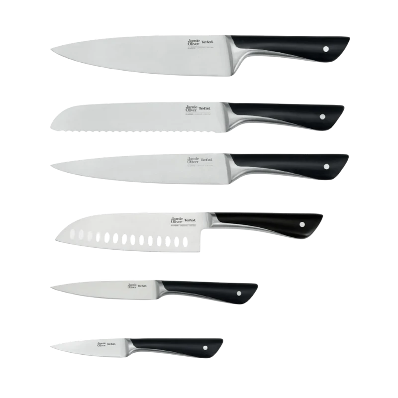 Set de cuțite tefal k267s656, negru / inox 10