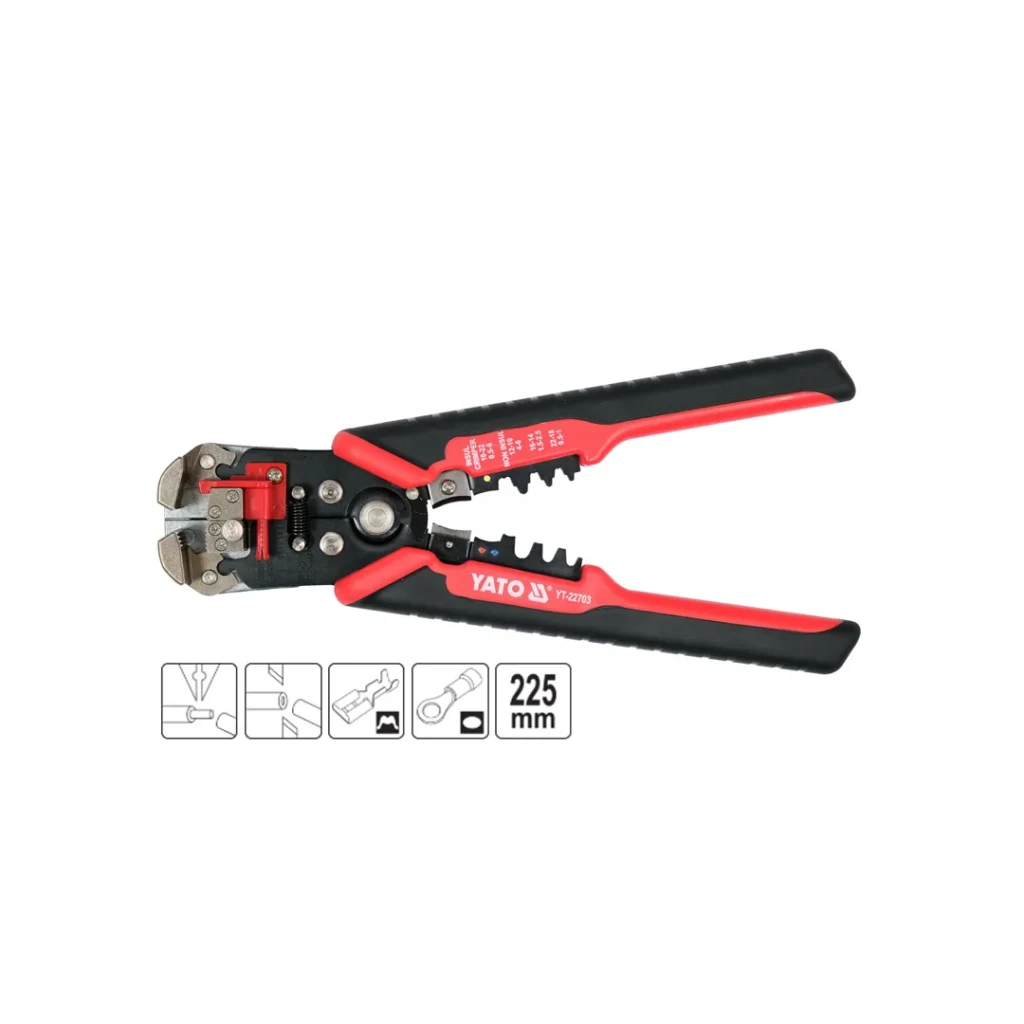 Clește automat de dezizolare și strângere 0.2 - 6 mm² 225 mm universal yato 2