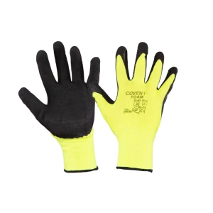 Mănuși de lucru foam 10 galben/negru covent