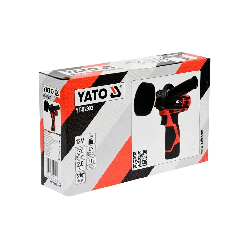 Mașină de polișat cu acumulator yato yt82903 80 mm 12 v 2800 - 8300 rot/min 3
