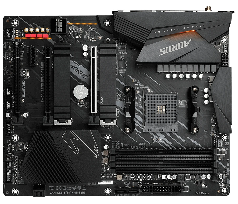 Placă de bază gigabyte b550 aorus elite ax v2, am4, amd b550, atx 3