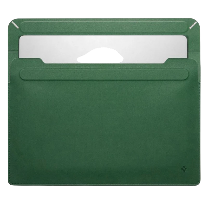 Husă pentru laptop spigen valentinus 15-16", piele artificială, jeju green 3