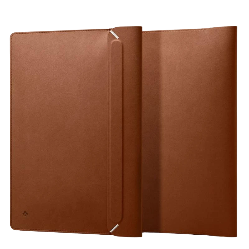 Футляр для ноутбука spigen valentinus 15-16", искусственная кожа, коричневый 4