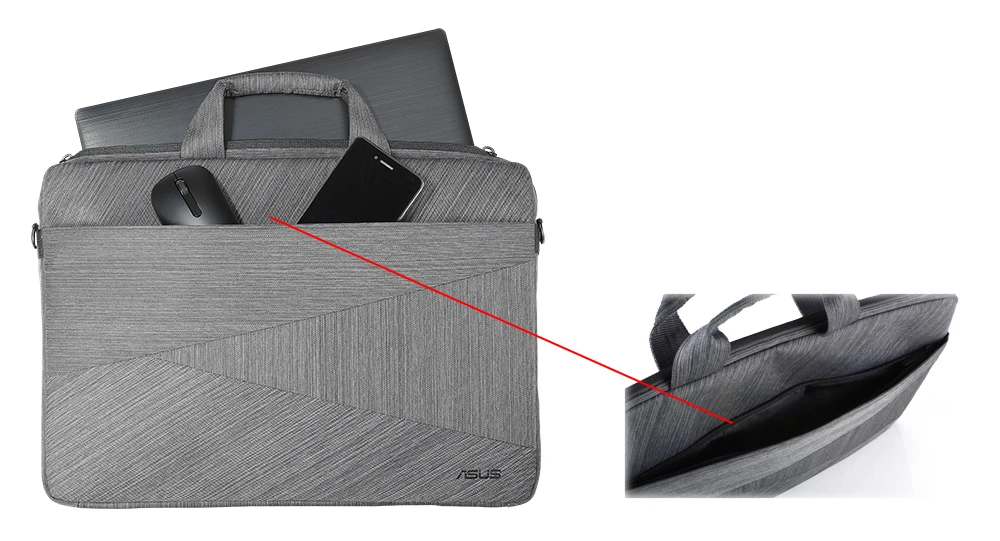 Geantă pentru laptop asus artemis, 15", poliester, gri 7