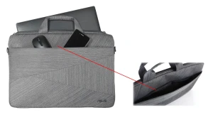 Geantă pentru laptop asus artemis, 15", poliester, gri Thumbnail 7