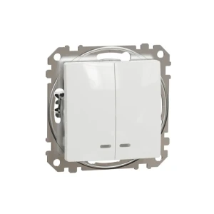 Întrerupător dublu sedna new 10 a 250 v alb schneider-electric