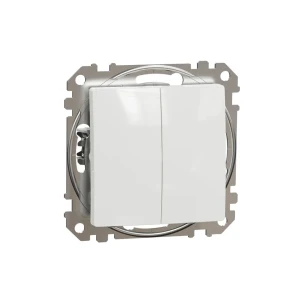 Întrerupător dublu cap scară sedna new 10 a 250 v alb schneider-electric