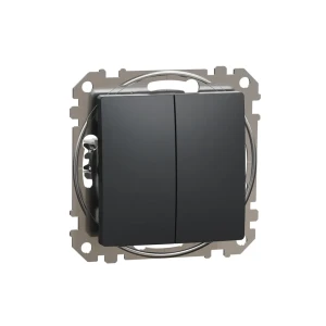 Întrerupător dublu cu revenire sedna new 10 a 250 v antracit schneider-electric
