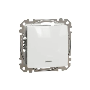 Întrerupător unitar cu indicator sedna new 10 a 250 v alb schneider-electric