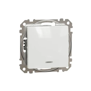 Întrerupător cruce cu indicator sdd111107l sedna 10 a 250 v alb schneider-electric