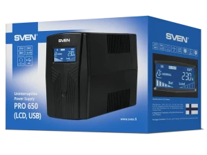 Sursă de alimentare neîntreruptibilă sven pro  50 lcd, linear-interactiv, 650va, turn Thumbnail 4