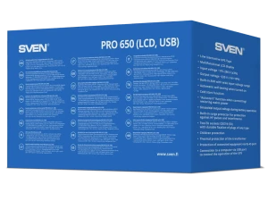Sursă de alimentare neîntreruptibilă sven pro  50 lcd, linear-interactiv, 650va, turn Thumbnail 6